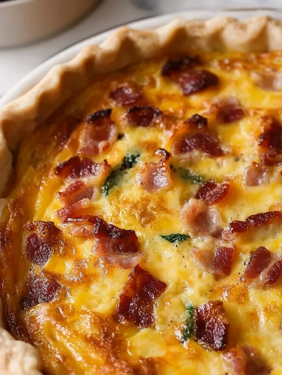 Easy Bacon Cheddar Quiche