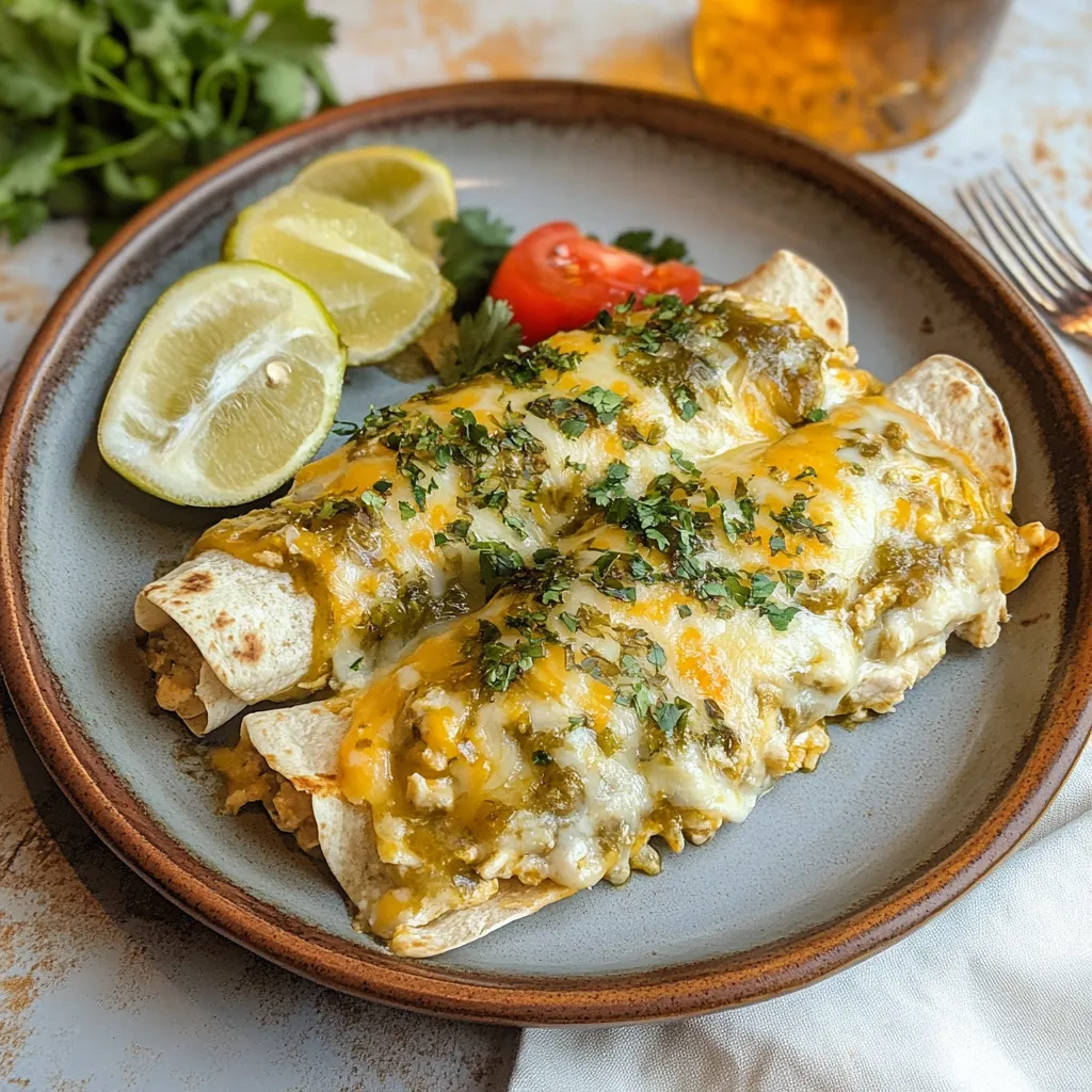 Green Chile Chicken Enchiladas