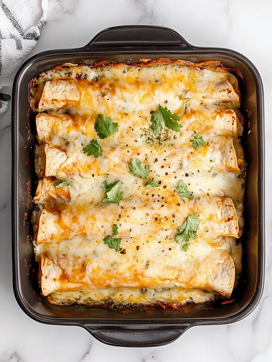 Green Chile Chicken Enchiladas