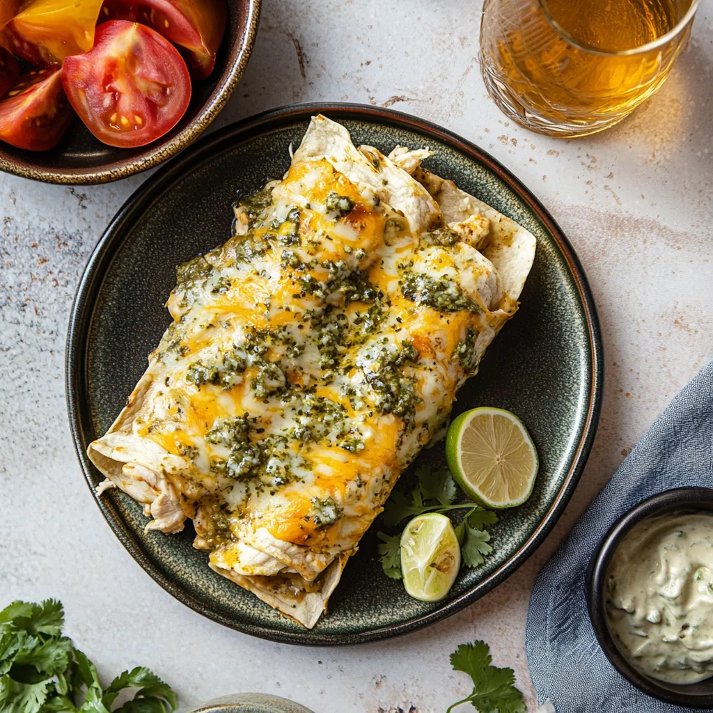 Green Chile Chicken Enchiladas