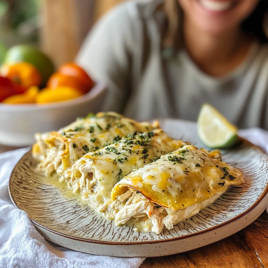 Green Chile Chicken Enchiladas