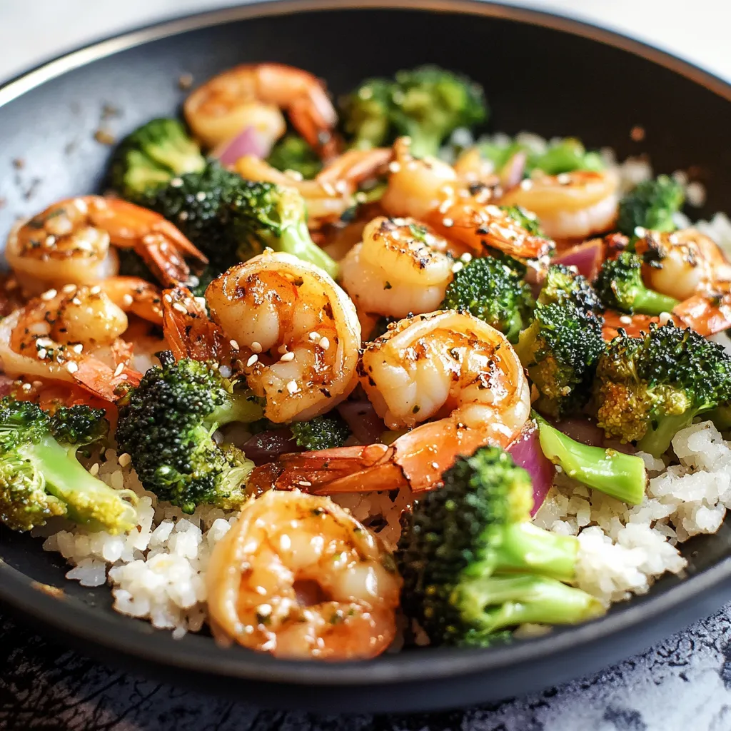 Sautéed Garlicky Shrimp and Broccoli