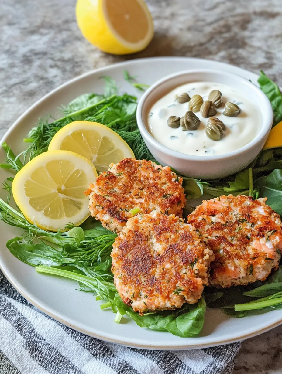 Easy Salmon Patties with Dill Yogurt Sauce