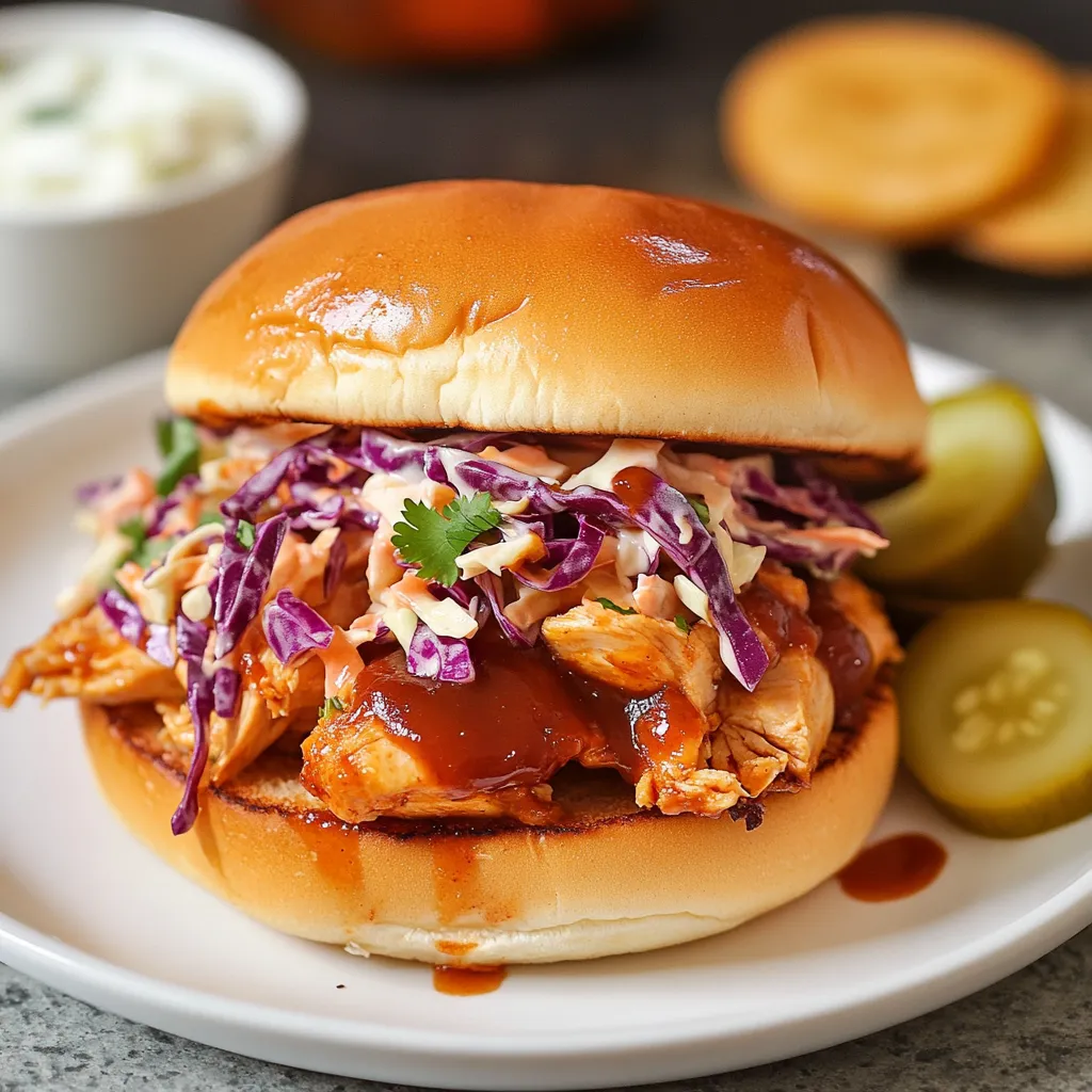 BBQ Chicken & Slaw Sandwich