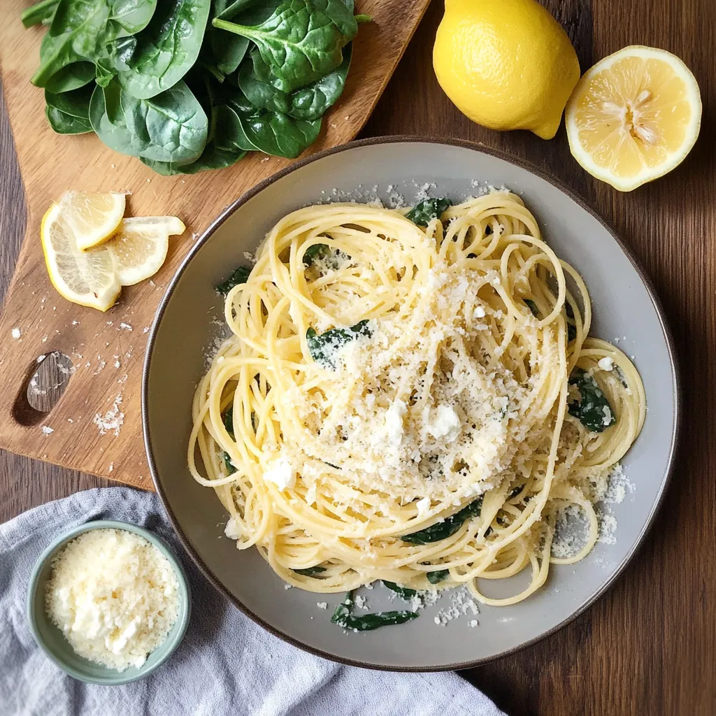 Quick Lemon Ricotta Pasta with Spinach