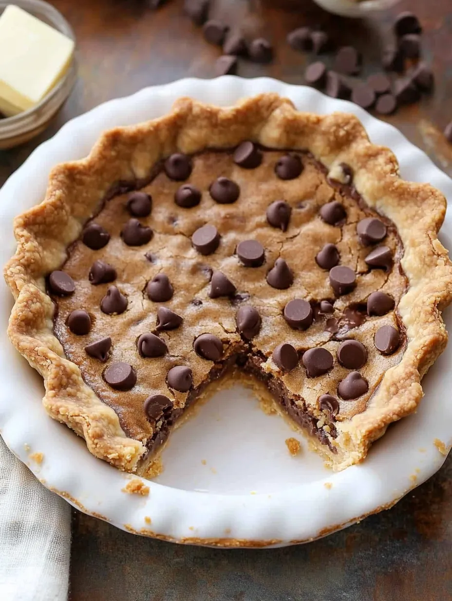 Gooey Chocolate Chip Cookie Pie