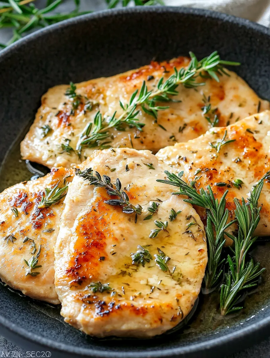 Quick Rosemary Thyme Turkey Cutlets Recipe