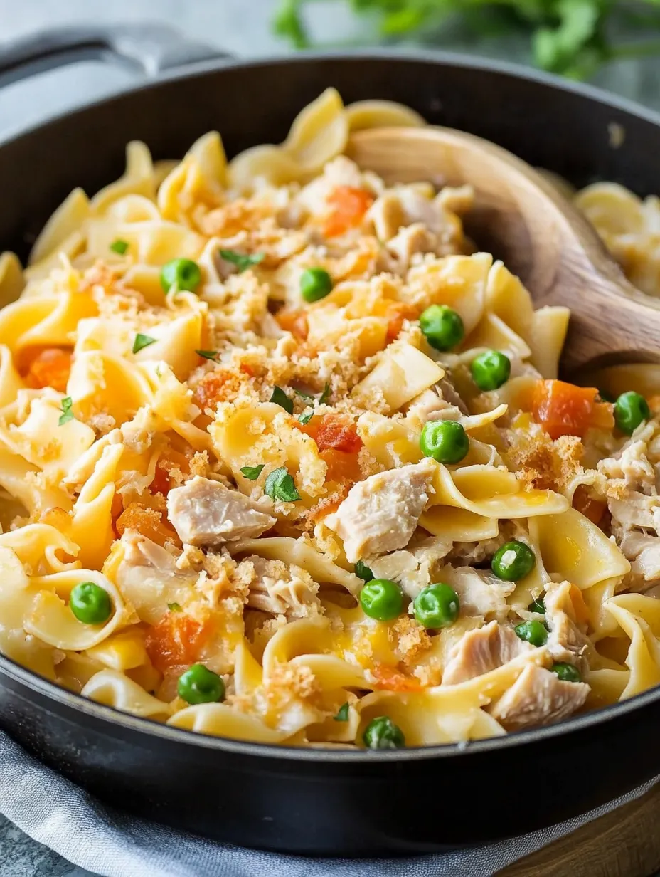 Easy One-Pan Tuna Noodle Casserole Recipe