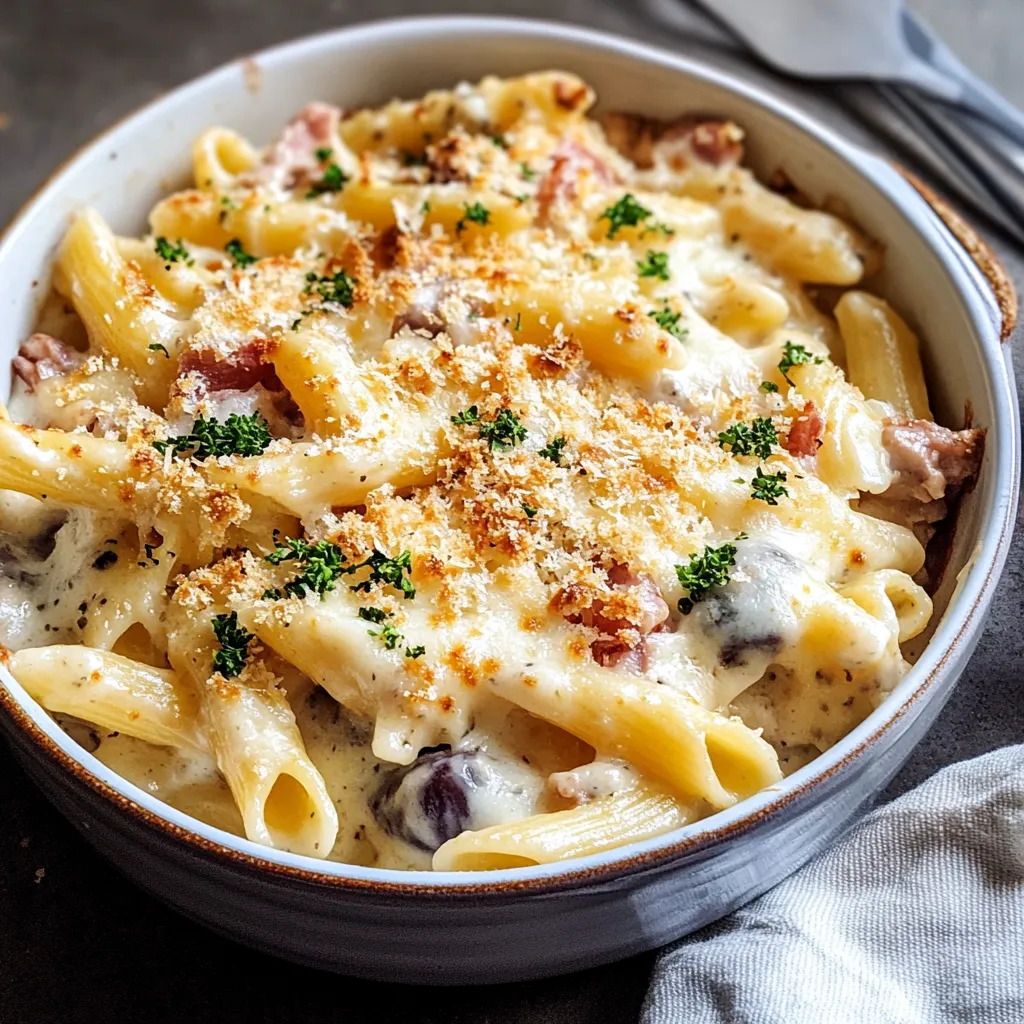 Chicken Cordon Bleu Pasta Bake