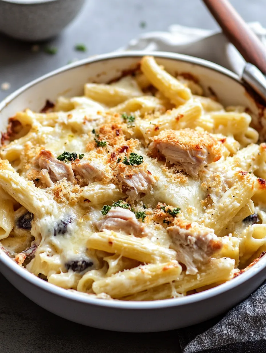 Chicken Cordon Bleu Pasta Bake - Easy Casserole Recipe