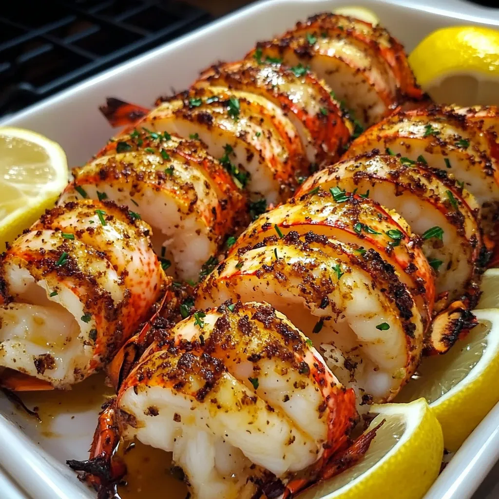 A plate of shrimp with lemon wedges on top.