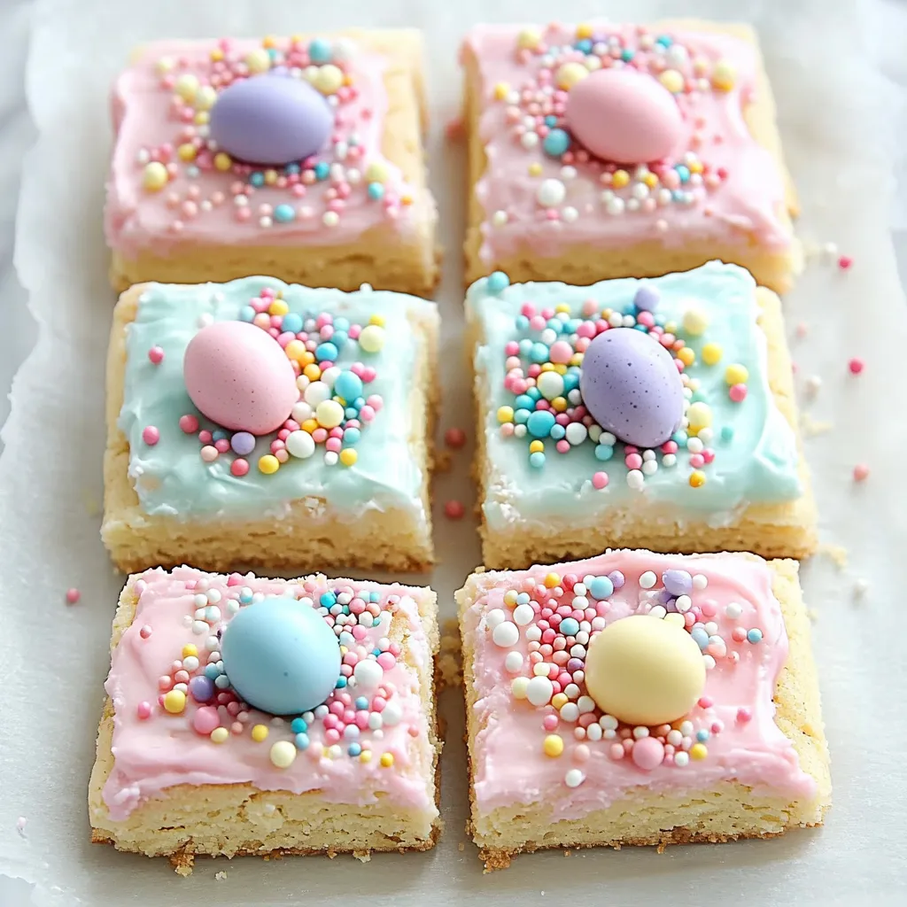 Four pieces of cake with colorful sprinkles.