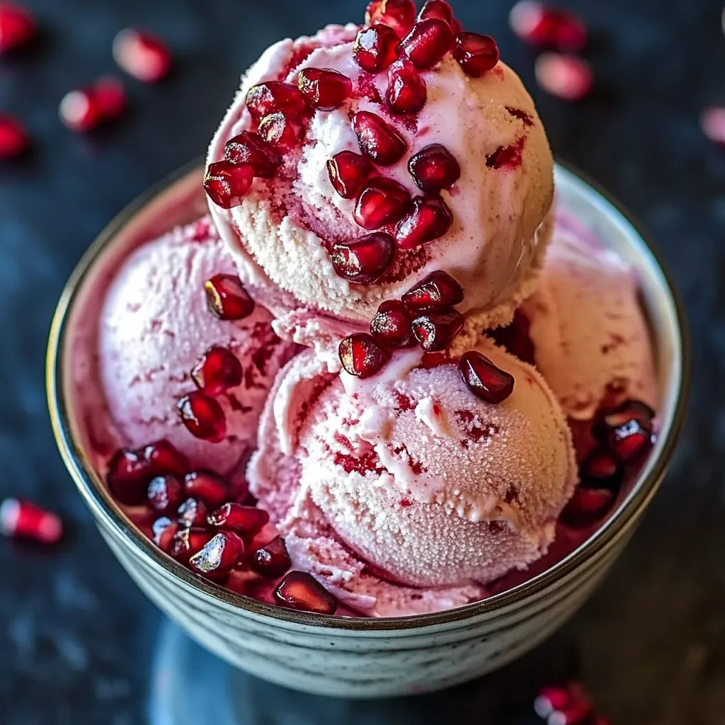 A bowl of red raspberry ice cream.