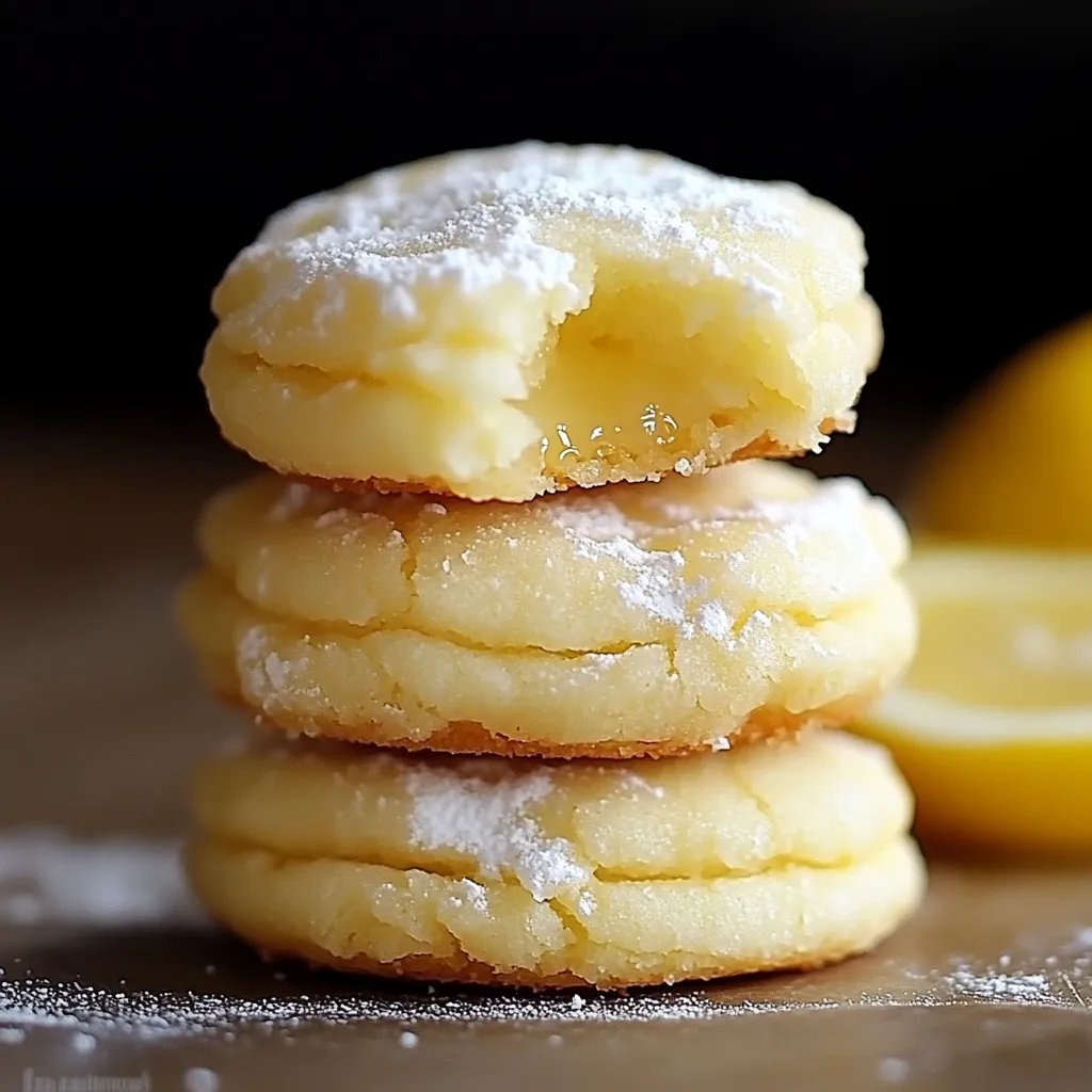 A stack of lemon cookies.