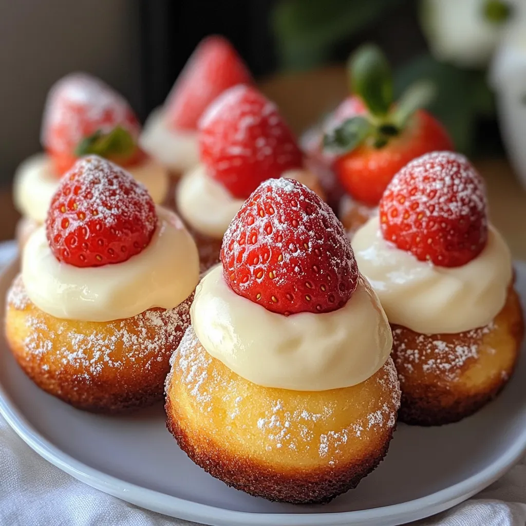 A plate of strawberry cupcakes.
