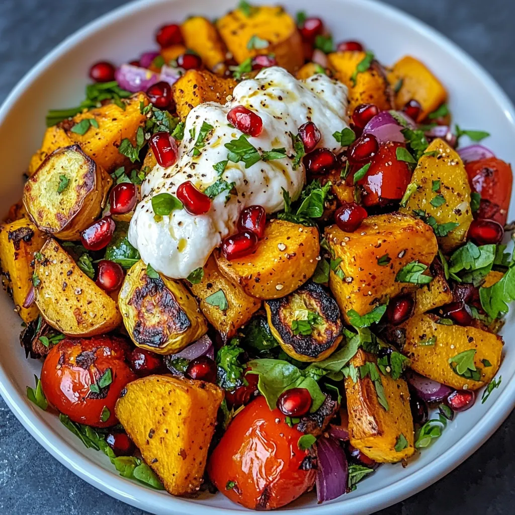 A bowl of food with a white sauce on top.
