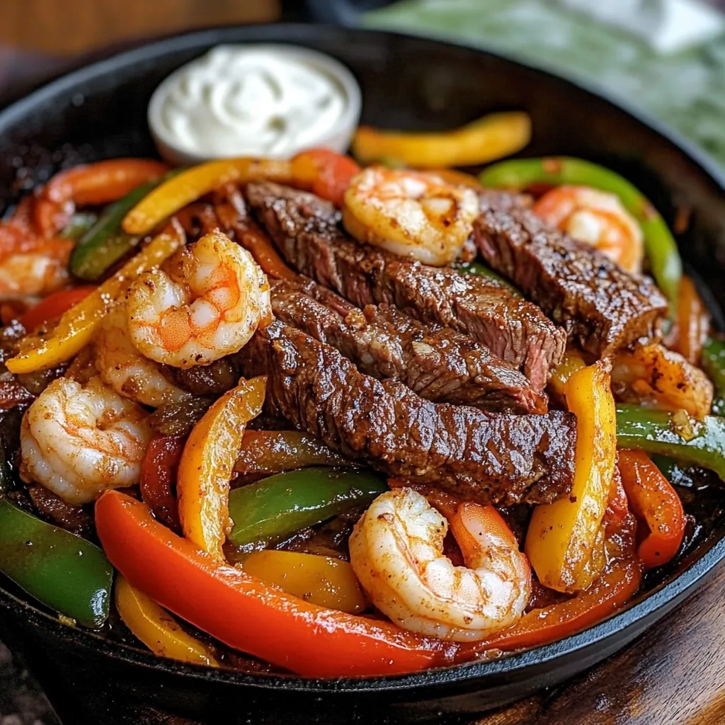 A plate of food with shrimp, peppers, and other vegetables.