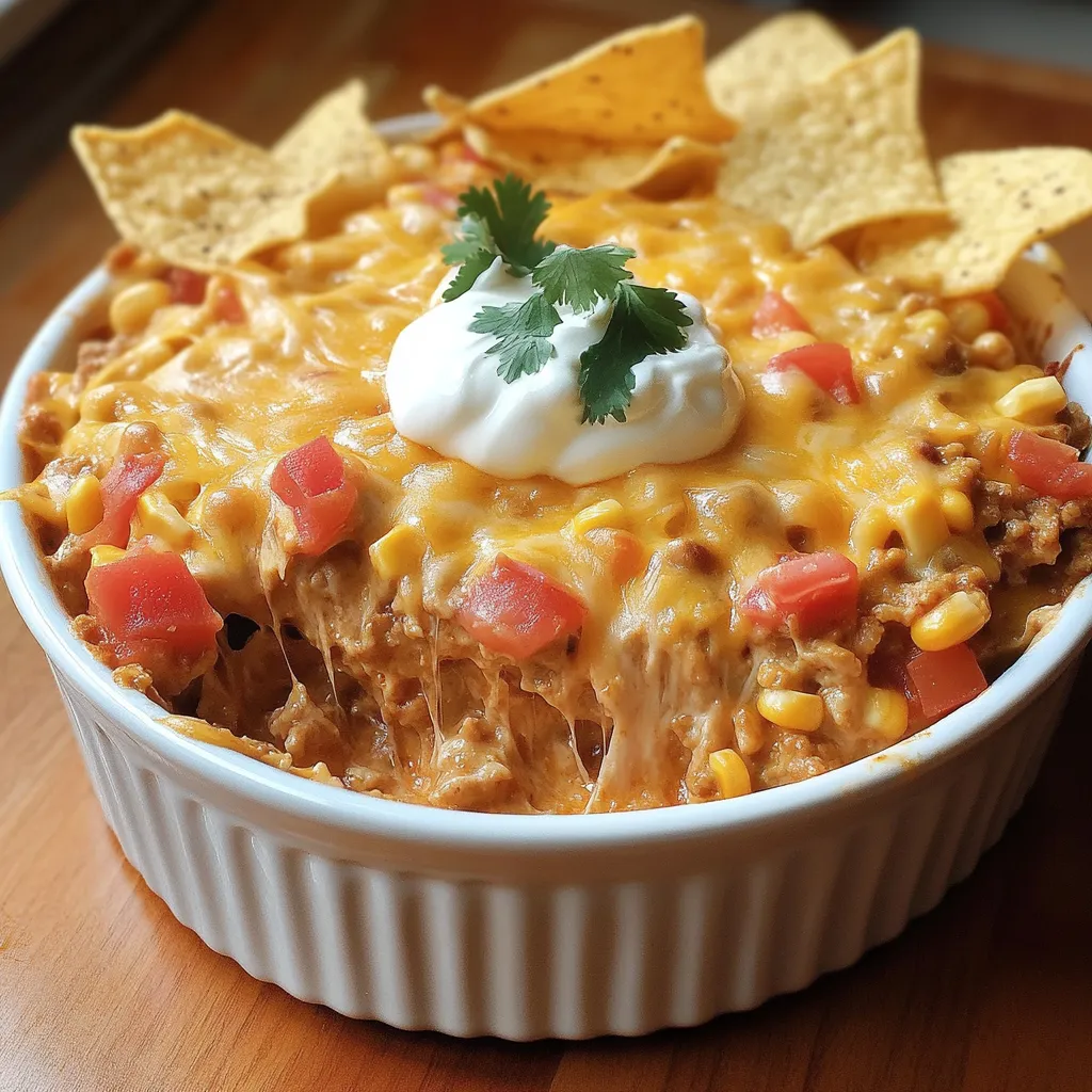 A bowl of chili with a dollop of sour cream on top.