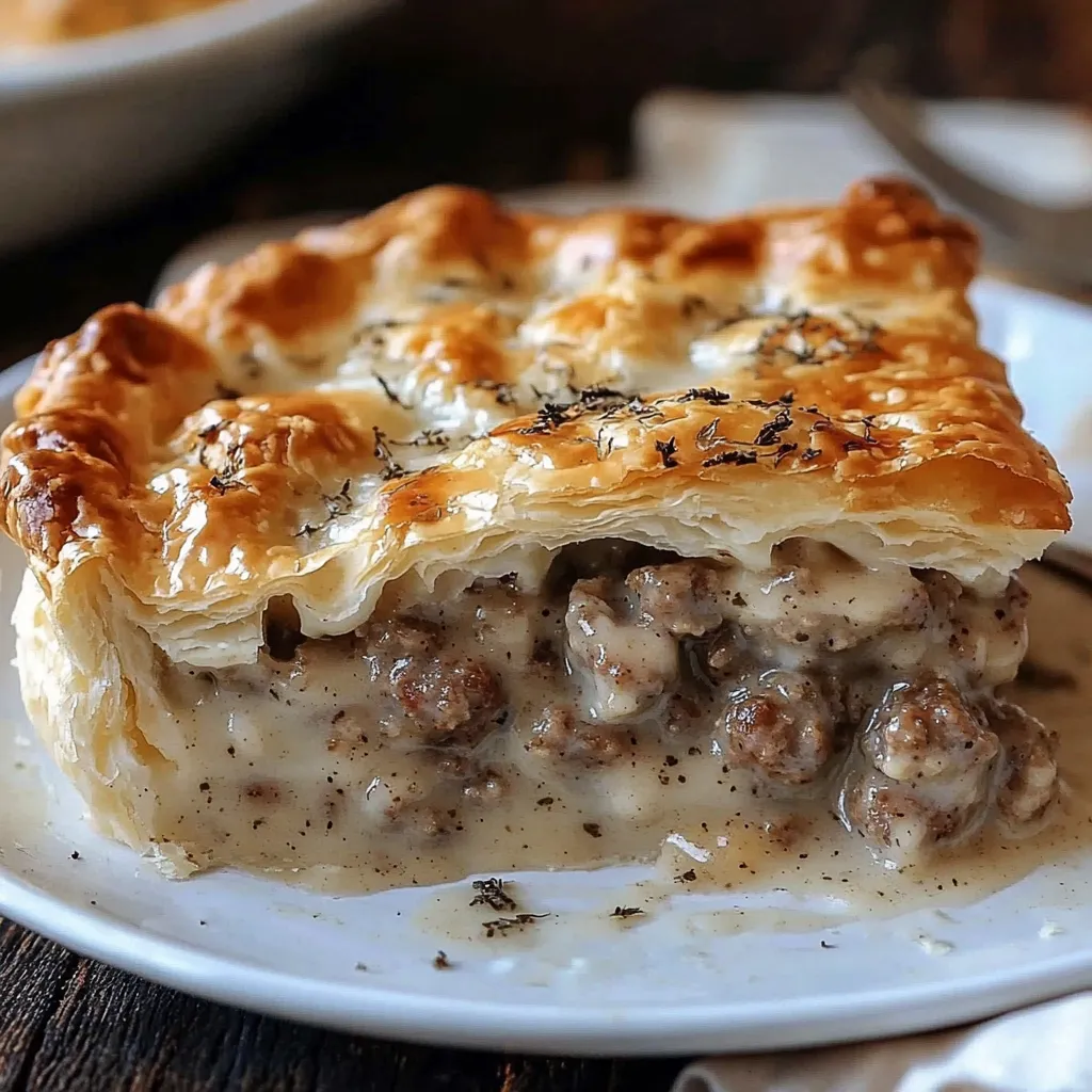 A pie with meat and cheese on a plate.