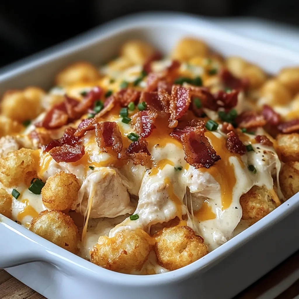 A white bowl filled with bacon and cheese.