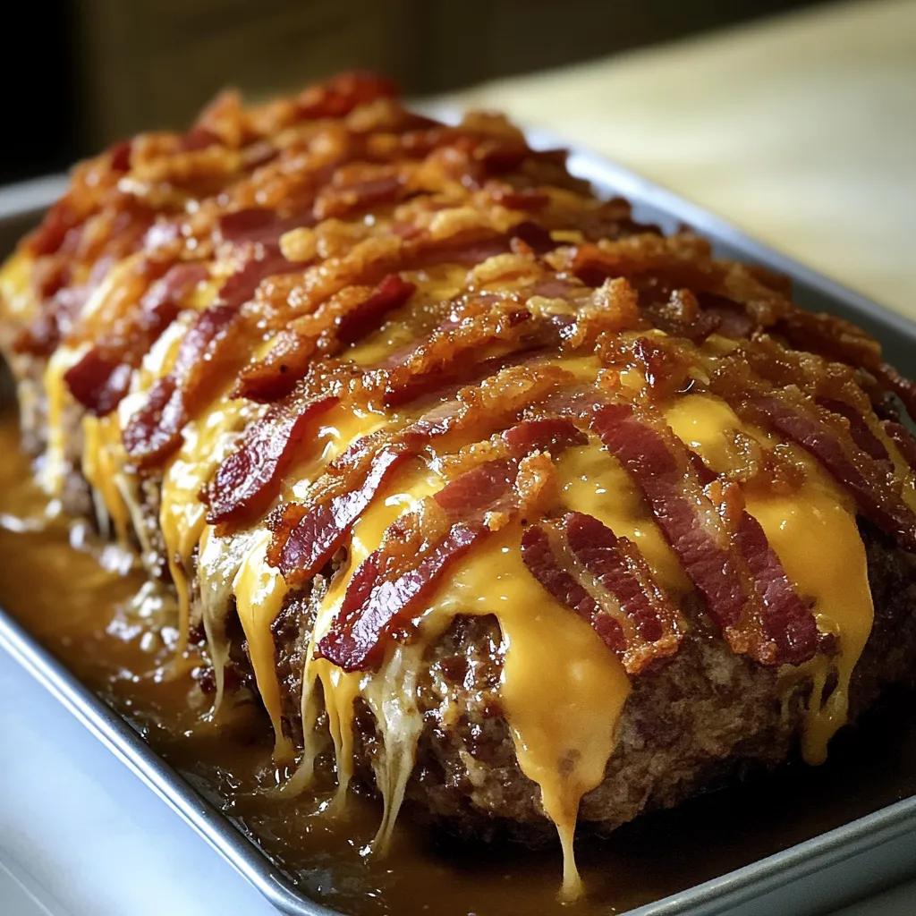 Bacon wrapped meat in a pan.