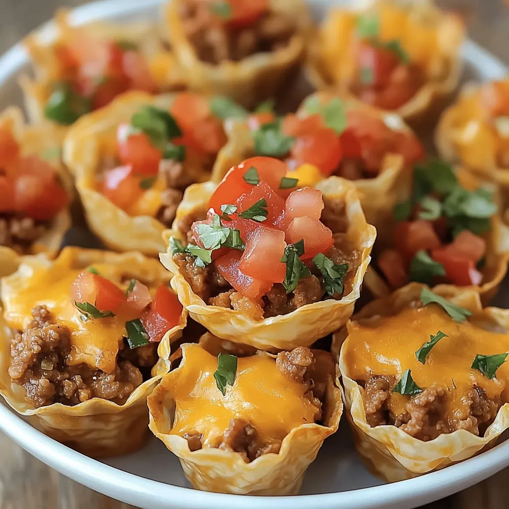A white plate with several miniature tacos on it.