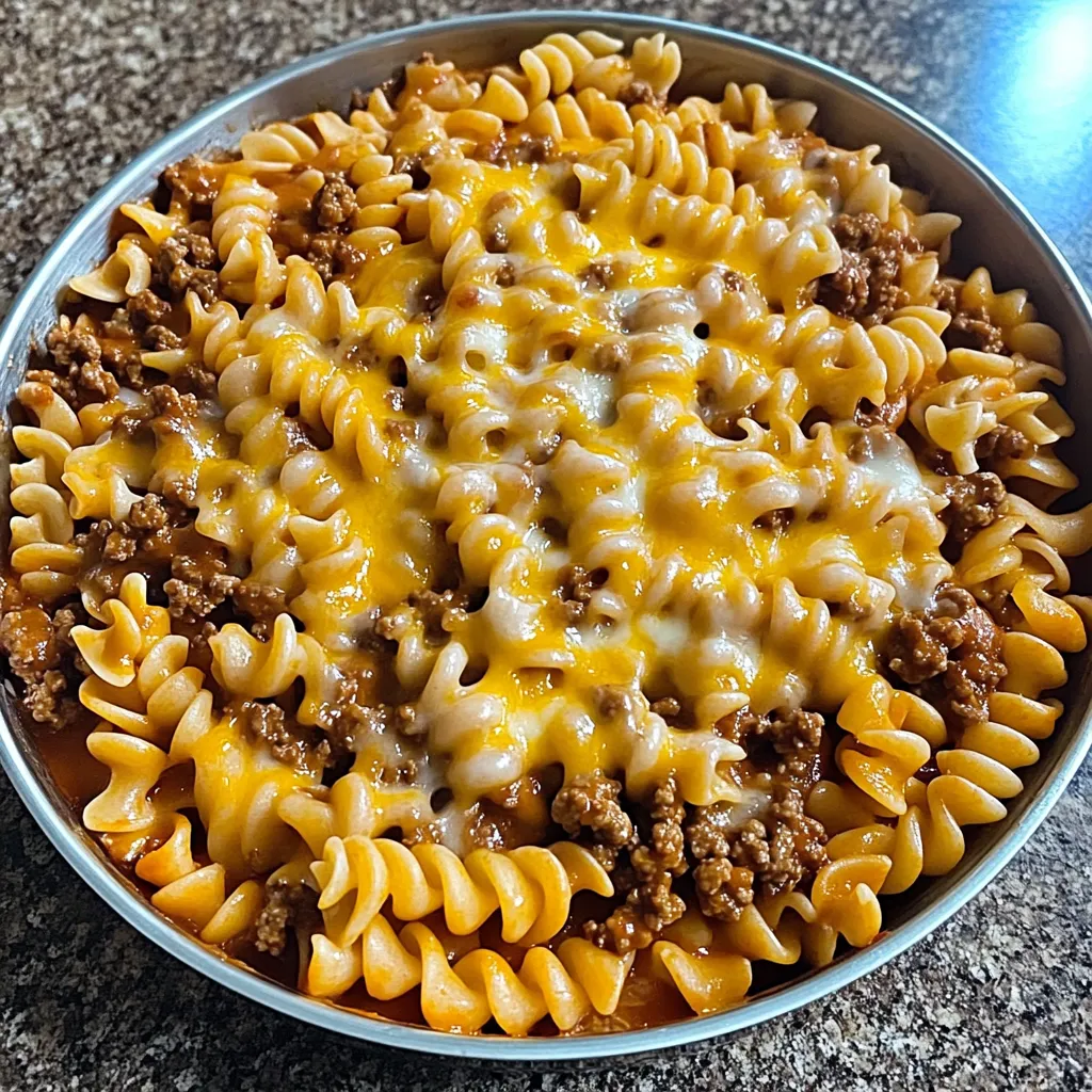 A bowl of macaroni and cheese.