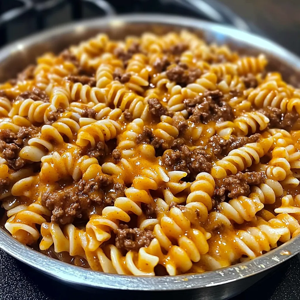 A bowl of pasta with meat and sauce.