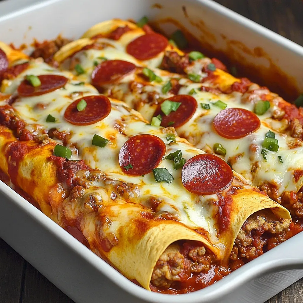A white dish with a pepperoni pizza in it.
