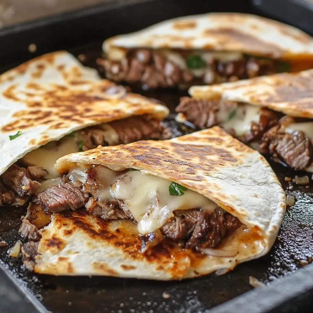 A plate of food with meat and cheese.