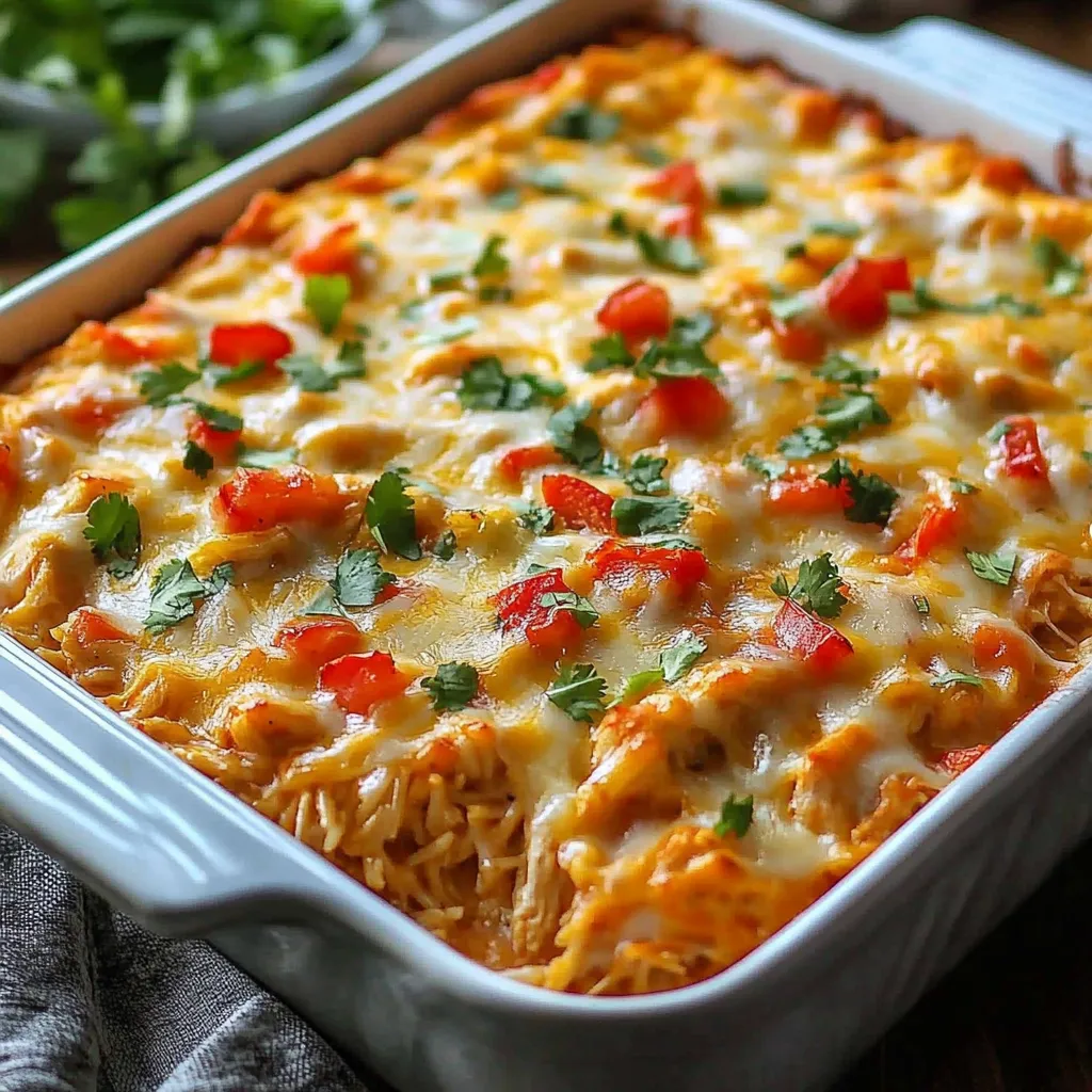 A white bowl with a casserole in it.