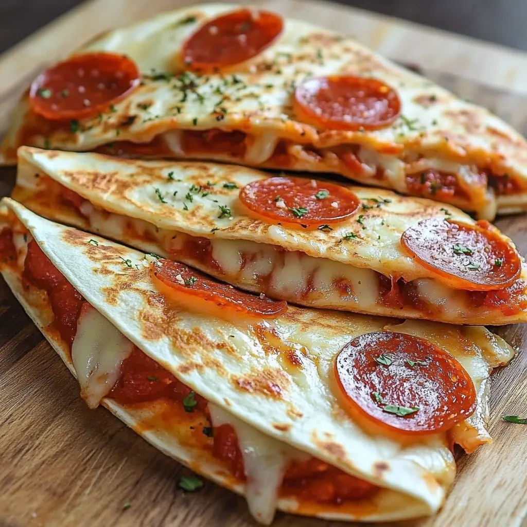 Two slices of pizza on a wooden cutting board.