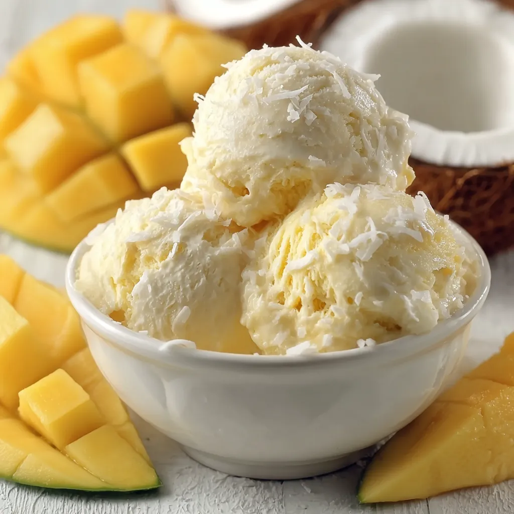 A bowl of coconut ice cream with pineapple slices.